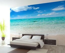 Wallpapers Custom Po Wallpaper Large 3D Sofa TV Background Mural Wall Seaside Scenery