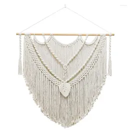 Tapestries Boho Tassel Tapestry Macrame Beige Wall Bohemian Modern Art Decor 39.37x39.37inch