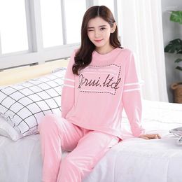 Home Clothing WAVMIT Original Design Women Print Cotton Pajama Sets 2024 Autumn Winter Long Sleeve Sleepwear Time Girl Pyjamas
