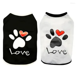 Dog Apparel Cute Printed Summer Pets T-shirt Puppy Clothes Pet Cat Vest Cotton T Shirt Pug Costumes For Small Dogs