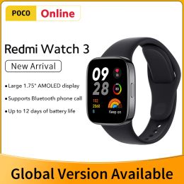 Watches Xiaomi Redmi Watch 3 GPS Smartwatch 1.75" AMOLED Display Blood Oxygen Heart Rate Monitor Activity Tracking Bluetooth Watches