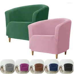 Chair Covers Solid Colour Velvet Club Bath Tub Cover Stretch Soft Armchair Slipcover Furniture Protector For Bar Living Room Wedding