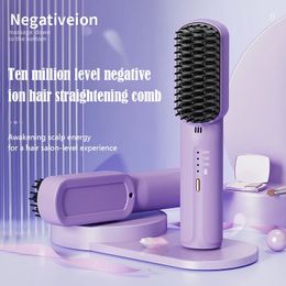 Mi Hair Straighteners 3200mAh Woman Electric Comb Dryer and Straightening Brush Hair Styling Appliances Comb Straightene 240401