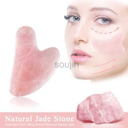 Face Massager Natural Jade Gua Sha Scraper Board Massage Rose Quartz Jade Guasha Stone For Face Neck Skin Lifting Wrinkle Remover Beauty Care 240409