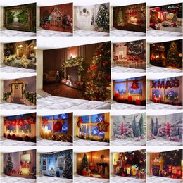 Tapestries Cross-border E-commerce Background Cloth Christmas Tapestry Room Hanging Tree Gift Box Can Be Customized