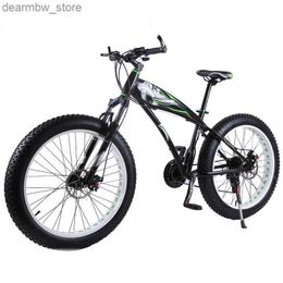 Bikes 24/26 * 4.0 Inch Fat bike 7/21/24/27 Speed Mountain Bicyc Aluminum Alloy Shock Absorbers Big Tire Snow Bike L48