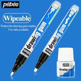 Pebeo Covering Blank Leaving White Marker Pen Drawing Gum 0.7/4mm Watercolour Liquid Supplement Liquid Blocking Liquid 45ml Gum