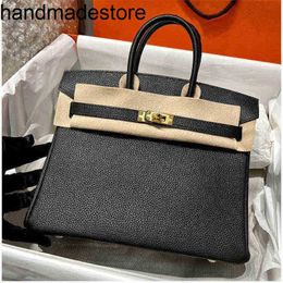 Leather Bk Handbag Womens Bag 35 30 Picotin 18 22 French Full Manual Wax Thread Sewn Platinum Original Togo Calfskin High-end Large Capacity Fashion