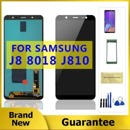 Super AMOLED Replacement LCD for Samsung Galaxy J8 J810 Display with Touch Screen Digitizer Assembly SM-J810G SM-J810F SM-J810Y