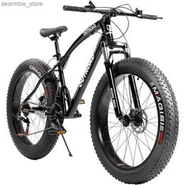 Bikes Mountain bike off-road fat tires 26 inch wheels 21 speed high carbon steel frame front suspension anti slip bike L48