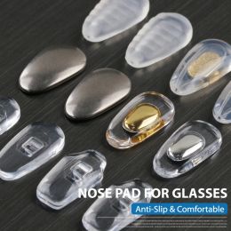 Eyeglass Nose Pads,Metal Core Soft Silicone Air Chamber Glasses Nose Pads, Screw-in Anti-Slip Glasses Nose Pads Replacement Kit