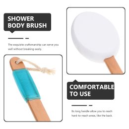 Sponge Brush Bath Shower Back Cleaning Scrubber Handle & Body Works Sunblock Applicator