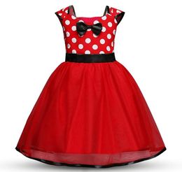 Baby Dot dress girls TUTU Bow Princess dresses 2018 new fashion Kids Clothing Boutique girls lace Ball Gown 5 colors C36127742343