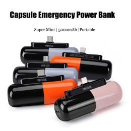 5000mAh Airplane Emergency Mobile Power Bank Fast Charging Capsule Pattery Small Portable Power Bank Mini Emergency Battery