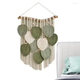 Tapestries Macrame Wall Decor Bohemian Woven Leaf Tapestry Decoration For Kitchen Bathroom Bedroom Living Room Children's