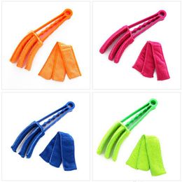 Microfiber Removable Washable Cleaning Brush Clip Household Duster Window Leaves Blinds Cleaner Brushes Tool