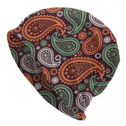 Berets Fashion Paisley Chicano Bandana Style Caps Hip Hop Men Women Street Skullies Beanies Hat Summer Warm Dual-use Bonnet Knit