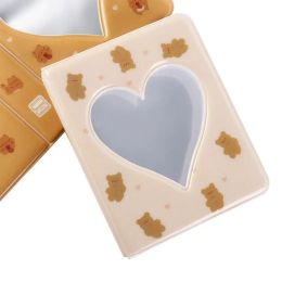 Cute Bear Photo Album 3 Inch Love Heart Hollow Picture Storage Case Kpop Card Binder Name Card Book Photocard Holder