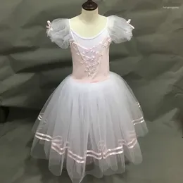 Stage Wear Short Puff Sleeve Giselle Ballet Costumes Child Kids Adult Long Ballerina Dress Women Tutu Girls Performance Dancing