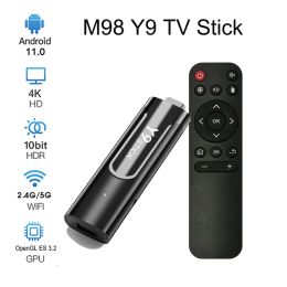M98 Y9 Amlogic S905Y4 Android 11 TV Stick TV Apps Dual Wifi Quad Core 4K 3D BT5.0 With Voice Assistant Player Support 4K