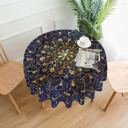 Table Cloth Tablecloth Mandala Design Round Vintage Flower Print Cover Tablecloths Living Room Dining Decoration