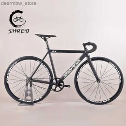 Bikes 700C Fixie Bike 48/52/55CM Sing Speed Road Fixed Gear Bicyc Track Commuter Bike Alu Frame Carbon Fork Flat Spokes Wheelsets L48