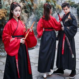Plus Size 3XL Hanfu Men and women Ancient Chinese Hanfu Set Male Cosplay Costume Party Hanfu Black Outfit For Men Large Size