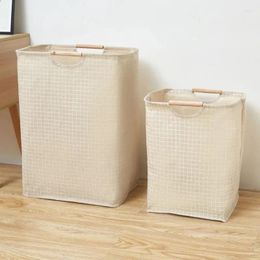 Laundry Bags Nordic Basket High-capacity Waterproof Cotton Linen Dirty Clothes Baskets Foldable Sundry Storage Bag Bathroom Organizer