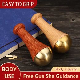 Face Massager guasha massage tool face gua sha face Copper wood scraping stick kansa hammer Face and foot massage 240409