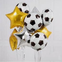 Golden Trophy 18inch Football Star Foil Balloons Boy Man Birthday Party Decor Sports Games Air Balls Globos Baby Shower Supplies