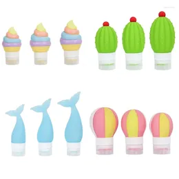 Storage Bottles Silicone Travel Bottle Liquid Dispenser Cone Fishtail Air Balloon Organiser For Outdoor Travelling Camping Portable