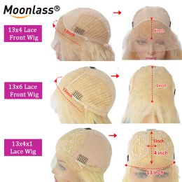 Highlight Ash Blonde Body Wave Human Hair Wigs HD Transparent Lace Front Wigs For Women Preplucked Brazilian Remy Hair Wigs