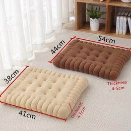 Pillow Plush Creative Grey Biscuit Shape Cookie Tatami Sofa Office Chair Thick Cotton Decor Pillows For Living Room