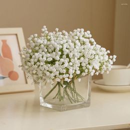 Decorative Flowers 5Pcs Artificial Set Babysbreath Wedding Bridesmaids Handheld Flower Bouquet Romantic Provence Floral For Home Vase Decor