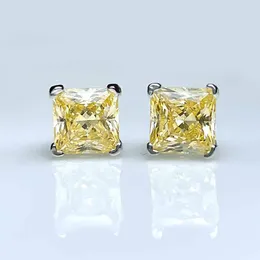 Dangle Earrings Classic 1-carat High Carbon Diamond Are Fashionable High-end And Simple. Princess Square 6 6m Flower Cut Earrin