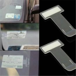 Car Parking Ticket Clip Fastener Permit Card Bill Holder Car Window Windscreen Glass Fastener Clip Stickers Accessories