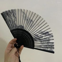 Decorative Figurines Mini Cute Folding Fan Foldable Festival Portable Antique Hanfu Chinese Ventilador Grande Home Decor Items Luxury