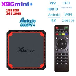 Box X96 mini plus Smart TV Box Android 9.0 Amlogic S905W4 3d 4K Media Player 2.4G 5G Wifi Google Set Top Box 2GB 16GB X96MINI TVBOX