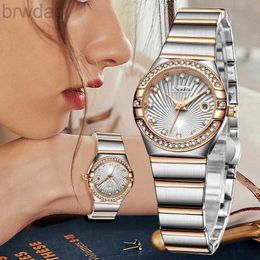 Relógios femininos Lige Luxo Mulher Relógio de pulso Data luminosa de aço inoxidável Relógio Mulheres Presente Ladies Quartz Womens Relloj RELOJ MUJER 240409