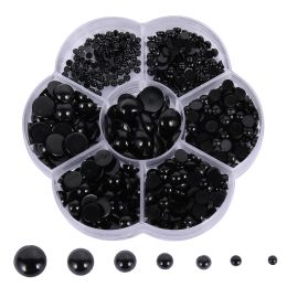 150PCS 6-12mm / 500Pcs 3-12mm Black Plastic Crafts Safety Eyes Round Black Flat Eyes for Teddy Bear Soft Toy Animal Doll 2023