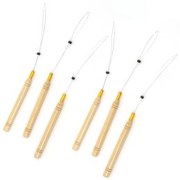 1Pc Micro Rings Loop Tool Threader Pulling Needle Crochet Needles Set Hair Weave Needle Carpets Making Repair Tool