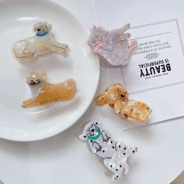 Korea Unique Animal Hair Accessories Acetate Hairpin French Corgi Dog Cute Animals Geometric Grasp Hair Clip Claw
