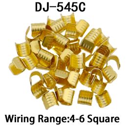 100Pcs DJ454 0.5-6.0mm2 U-Shaped Copper Wire Crimps Terminal Cold Pressing Connectors Cable Lug For Wire Tab Terminal