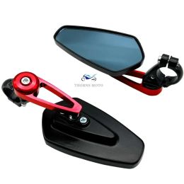 7/8" 22mm CNC Motorcycle Rearview Mirrors Universal Clear Glass Scooter Bar End Handlebar Mirror Rear View Mirror Accessories