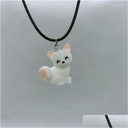 Pendant Necklaces Yungqi Chic Resin For Women Girl Cartoon Animal Charm Necklace Fashion Choker Jewellery Party Gifts Drop Delivery Pend Oty25