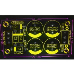 Rectifier Filter Board Power Amplifier Dual Power Board DIY Kit Can Install 4 Capacitors