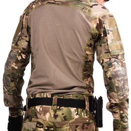 Tactical T-shirt Army Combat Shirts Airsoft Tops Elasticity Long Shirts Paintball Hunting Clothes Camo Men Military Clothing