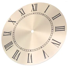 Clocks Accessories 9.5 Inch 243mm Vintage Aluminium Metal Wall Clock Dial Face Arabic Numerals DIY Quartz Background Replacement