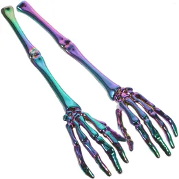 Spoons 2 Pcs Halloween Prop Hand Plastic Hands Decor Salad Spoon Haunted House