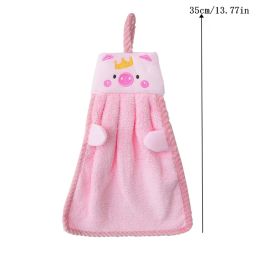 1pcs Super Absorbent Hand Towel Hanging Hand Towel Thickened Korean Soft Plush Fabric Small Square Towel Bathroom Hand Towel